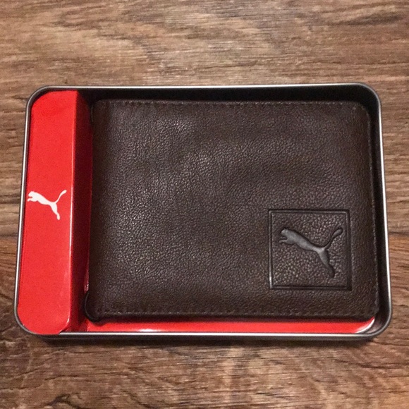puma brown wallet